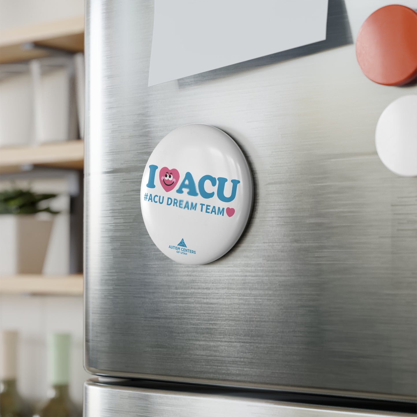 I Love ACU Button Magnet